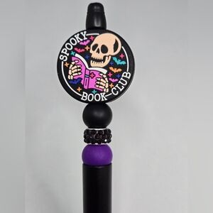 Handmade- Spooky Book Club Black and Purple Pen